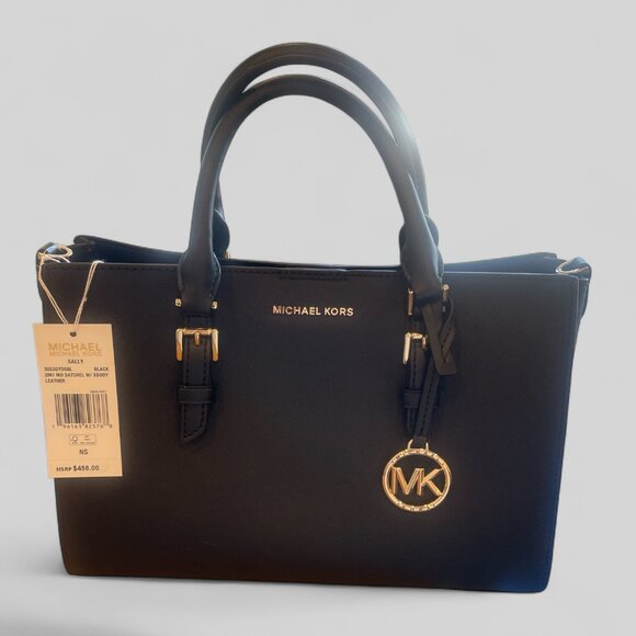 Michael Kors - Sally Medium 2-in-1 Saffiano Leather and Logo Satchel - Picture 4 of 4